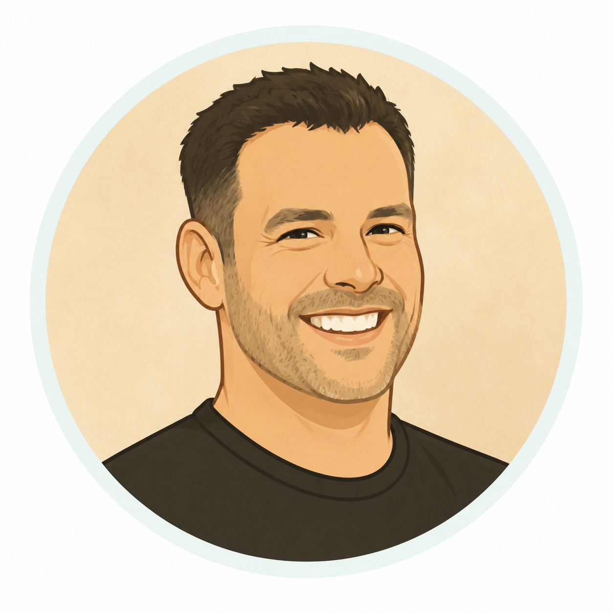 Illustrated portrait of Niel Swart, Chief Marketing Officer at eAktiebok